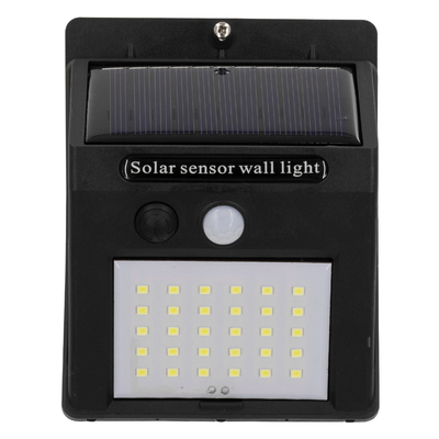 GLOBOSTAR® VELION 71501 Προβολέας με Ανιχνευτή PIR / Αισθητήρα Κίνησης LED 12W 600lm 180° DC 5V με Φωτοβολταϊκό Panel 5V 0.3W & Επαναφορτιζόμενη Μπαταρία Li-ion 3.2V 1200mAh Αδιάβροχο IP65 Ψυχρό Λευκό 6000K - Sanan SMD Chip - Μαύρο - Μ9.6 x Π4.8 x Υ12.4cm - 2 Χρόνια Εγγύηση