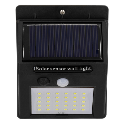 GLOBOSTAR® VELION 71501 Προβολέας με Ανιχνευτή PIR / Αισθητήρα Κίνησης LED 12W 600lm 180° DC 5V με Φωτοβολταϊκό Panel 5V 0.3W & Επαναφορτιζόμενη Μπαταρία Li-ion 3.2V 1200mAh Αδιάβροχο IP65 Ψυχρό Λευκό 6000K - Sanan SMD Chip - Μαύρο - Μ9.6 x Π4.8 x Υ12.4cm - 2 Χρόνια Εγγύηση