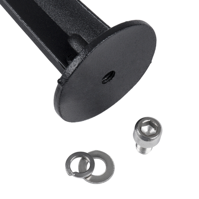 GloboStar® 75593 UNIVERSAL Βάση Κήπου Αλουμινίου Καρφωτή - Δαπέδου για Φωτιστικά & Προβολάκια Κήπου Μαύρη