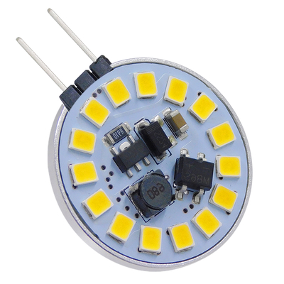 GLOBOSTAR® G4SIDE 76105 Λάμπα G4 LED 3W 330lm 120° DC 12-24V IP20 Φυσικό Λευκό 4500K Dimmable - Sanan SMD Chip - Side Pin - Μ2.9 x Π2.9 x Υ0.8cm - 2 Χρόνια Εγγύηση