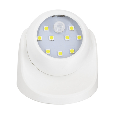 GloboStar® 79000 Λευκό Φωτιστικό Μπαταρίας σε Σχήμα Κάμερας LED SMD 3W 300lm με Αισθητήρα Ημέρας-Νύχτας και PIR Αισθητήρα Κίνησης Ψυχρό Λευκό 6000K