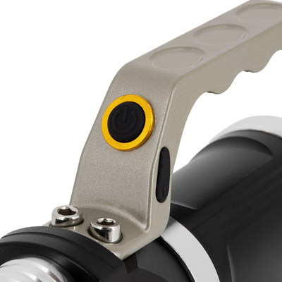 GLOBOSTAR® HANDLAMP 79025 Φακός Χειρός LED 30W 3000lm 45° DC 5V με Επαναφορτιζόμενη Μπαταρία Li-ion 3.7V 3x18650 15000mAh IP20 Ψυχρό Λευκό 6000K - CREE XHP50 Chip - Μ16.3 x Π6.4 x Υ8.5cm - 1 Χρόνο Εγγύηση