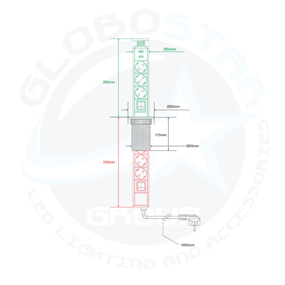 GLOBOSTAR® POWERFOLD 79630 Χωνευτό Πτυσσόμενο Πολύπριζο 5 Θέσεων με 2 x Πρίζες DC 5V USB 3.0 & 3 x EU Schuko Πρίζες Ασφαλείας Childproof AC 220-240V 3000W/13A Max Load με Διακόπτη On/Off IP20 - Μαύρο & Γκρι - Μ8 x Π8 x Υ33cm