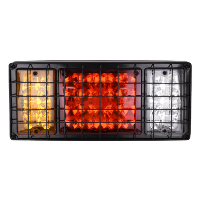 GLOBOSTAR® TAILIGHT 79928 Πίσω Φανάρι Οχημάτων LED 18W 900lm 140° DC 12V Αδιάβροχο IP65 Πορτοκαλί & Κόκκινο & Ψυχρό Λευκό 6000Κ - Μ33.5 x Π5 x Υ15cm - 1 Χρόνο Εγγύηση