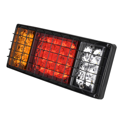 GLOBOSTAR® TAILIGHT 79928 Πίσω Φανάρι Οχημάτων LED 18W 900lm 140° DC 12V Αδιάβροχο IP65 Πορτοκαλί & Κόκκινο & Ψυχρό Λευκό 6000Κ - Μ33.5 x Π5 x Υ15cm - 1 Χρόνο Εγγύηση