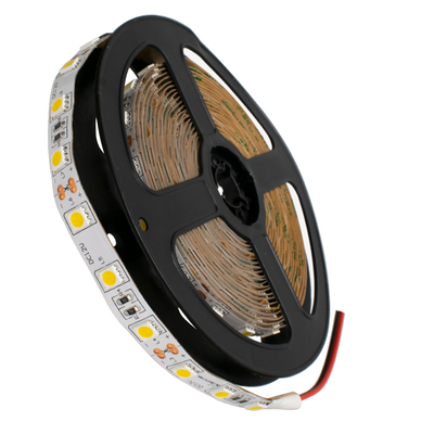 GLOBOSTAR® LUMAR 70022 Ταινία LED 14.4W/m 1296lm/m 120° DC 12V IP20 60 x SMD5050 Chip/m Θερμό Λευκό 3000K Dimmable - Μ500 x Π1 x Υ0.2cm - Ρολό 5 Μέτρων - 5 Χρόνια Εγγύηση