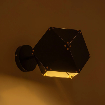 GLOBOSTAR® WELLES 00794 Μοντέρνο Φωτιστικό Τοίχου - Απλίκα με Ντουί 1 x E14 AC 220-240V IP20 - Μαύρο - Μ17 x Π28 x Υ17cm