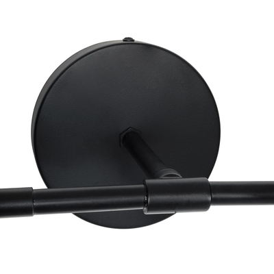 GLOBOSTAR® WELLES 00795 Μοντέρνο Φωτιστικό Τοίχου - Απλίκα με Ντουί 2 x E14 AC 220-240V IP20 - Μαύρο - Μ52 x Π21 x Υ17cm