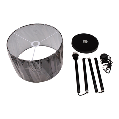 GLOBOSTAR® ASHLEY 00822 Μοντέρνο Επιδαπέδιο Φωτιστικό με Ντουί 1 x E27 AC 220-240V IP20 - Μαύρο - Μ35 x Π35 x Υ145cm