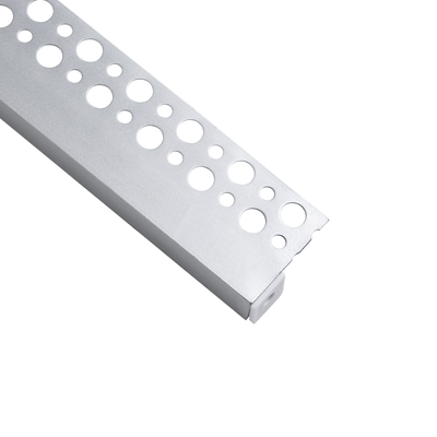 GLOBOSTAR® ALP-PLASTERIN GYPSO 70834-3M Χωνευτό Τερματικό Προφίλ Αλουμινίου Ειδικό για Γυψοσανίδα με Λευκό Γαλακτερό Πατητό Κάλυμμα για Ταινίες LED IP20 - Ασημί & Λευκό - Μ300 x Π3.3 x Υ1.5cm - Πακέτο 5 Τεμαχίων