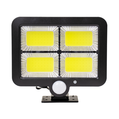GLOBOSTAR® ZETA 71462 Προβολέας με Ανιχνευτή PIR / Αισθητήρα Κίνησης LED 20W 1000lm 120° DC 5V με Φωτοβολταϊκό Panel 5V 1W & Επαναφορτιζόμενη Μπαταρία Li-ion 3.2V 2400mAh Αδιάβροχο IP65 Ψυχρό Λευκό 6000K - Sanan COB Chip - Μαύρο - Μ15 x Π3.5 x Υ13cm - 2 Χρόνια Εγγύηση