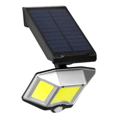 GLOBOSTAR® ORVION 71482 Προβολέας με IR Ασύρματο Χειριστήριο LED 20W 1000lm 120° DC 5V με Φωτοβολταϊκό Panel 5V 1W & Επαναφορτιζόμενη Μπαταρία Li-ion 3.2V 2400mAh Αδιάβροχο IP65 Ψυχρό Λευκό 6000K Dimmable - Sanan COB Chip - Μαύρο - Μ12.5 x Π3.5 x Υ10cm - 2 Χρόνια Εγγύηση