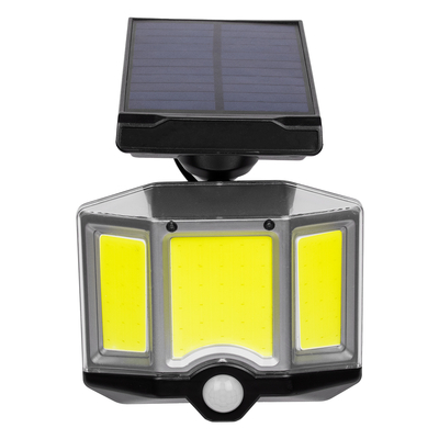 GLOBOSTAR® ORVION 71482 Προβολέας με IR Ασύρματο Χειριστήριο LED 20W 1000lm 120° DC 5V με Φωτοβολταϊκό Panel 5V 1W & Επαναφορτιζόμενη Μπαταρία Li-ion 3.2V 2400mAh Αδιάβροχο IP65 Ψυχρό Λευκό 6000K Dimmable - Sanan COB Chip - Μαύρο - Μ12.5 x Π3.5 x Υ10cm - 2 Χρόνια Εγγύηση