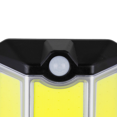 GLOBOSTAR® ORVION 71482 Προβολέας με IR Ασύρματο Χειριστήριο LED 20W 1000lm 120° DC 5V με Φωτοβολταϊκό Panel 5V 1W & Επαναφορτιζόμενη Μπαταρία Li-ion 3.2V 2400mAh Αδιάβροχο IP65 Ψυχρό Λευκό 6000K Dimmable - Sanan COB Chip - Μαύρο - Μ12.5 x Π3.5 x Υ10cm - 2 Χρόνια Εγγύηση