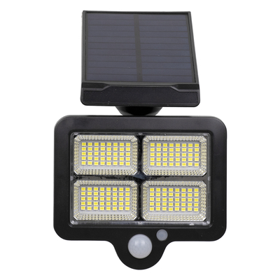 GLOBOSTAR® ORVION 71483 Προβολέας με IR Ασύρματο Χειριστήριο LED 20W 1000lm 120° DC 5V με Φωτοβολταϊκό Panel 5V 1W & Επαναφορτιζόμενη Μπαταρία Li-ion 3.2V 2400mAh Αδιάβροχο IP65 Ψυχρό Λευκό 6000K Dimmable - Sanan SMD Chip - Μαύρο - Μ12.5 x Π3.5 x Υ10cm - 2 Χρόνια Εγγύηση