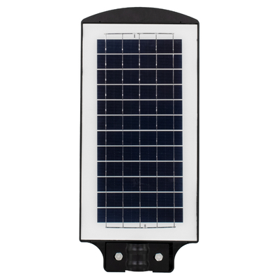 GloboStar® 71551 Αυτόνομο Ηλιακό Φωτιστικό Δρόμου Street Light LED SMD 100W 8000lm με Ενσωματωμένη Μπαταρία Li-ion 5500mAh - Φωτοβολταϊκό Πάνελ με Αισθητήρα Ημέρας-Νύχτας PIR Αισθητήρα Κίνησης Αδιάβροχο IP65 Ψυχρό Λευκό 6000K