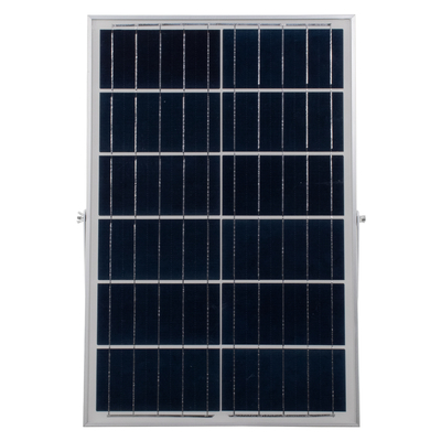 GLOBOSTAR® HERMES 71557 Προβολέας με IR Ασύρματο Χειριστήριο LED 100W 5000lm 120° DC 5V με Φωτοβολταϊκό Panel 5V 20W & Επαναφορτιζόμενη Μπαταρία Li-ion 3.2V 15000mAh Αδιάβροχο IP66 Ψυχρό Λευκό 6000K Dimmable - Sanan SMD Chip - Μαύρο - Μ31.5 x Π26.2 x Υ7.5cm - 2 Χρόνια Εγγύηση