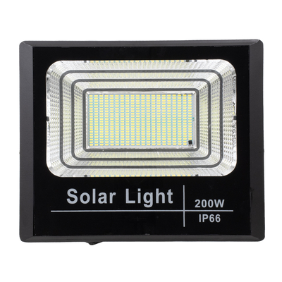 GLOBOSTAR® HERMES 71558 Προβολέας με IR Ασύρματο Χειριστήριο LED 200W 10000lm 120° DC 5V με Φωτοβολταϊκό Panel 5V 20W & Επαναφορτιζόμενη Μπαταρία Li-ion 3.2V 20000mAh Αδιάβροχο IP66 Ψυχρό Λευκό 6000K Dimmable - Sanan SMD Chip - Μαύρο - Μ35 x Π29 x Υ7.5cm - 2 Χρόνια Εγγύηση