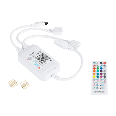GloboStar® 73431 Ασύρματος Bluetooth LED RGB & Music Controller Sound Activated με Χειριστήριο IR & 2 Εξόδους RGB DC 5-12V Max 100W
