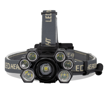 GLOBOSTAR® HEADLAMP 79061 Φακός Κεφαλής LED 30W 3000lm 15~60° DC 5V με USB-C με Επαναφορτιζόμενη Μπαταρία Li-ion 3.7V 2x18650 6000mAh Αδιάβροχο IP54 Ψυχρό Λευκό 6000K - CREE XML2-T6 Chip - Μ9.5 x Π5 x Υ5cm - 2 Χρόνια Εγγύηση