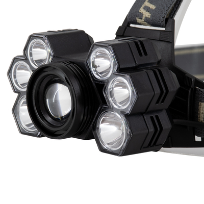 GLOBOSTAR® HEADLAMP 79061 Φακός Κεφαλής LED 30W 3000lm 15~60° DC 5V με USB-C με Επαναφορτιζόμενη Μπαταρία Li-ion 3.7V 2x18650 6000mAh Αδιάβροχο IP54 Ψυχρό Λευκό 6000K - CREE XML2-T6 Chip - Μ9.5 x Π5 x Υ5cm - 2 Χρόνια Εγγύηση