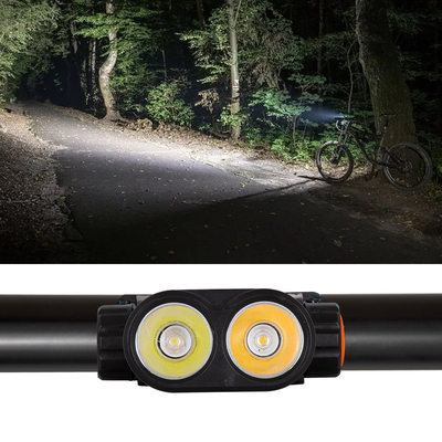 GloboStar® 79065 Φακός Κεφαλής Επαναφορτιζόμενος LED CREE XML2-T6 Chip 25 Watt 2500lm με 1 x 18650 Μπαταρία 3400mAh Θερμό Λευκό 3000K & Ψυχρό Λευκό 6000K