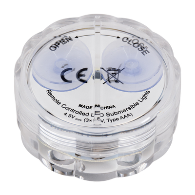 GloboStar® 79626 Υποβρύχια Διακοσμητική Φωτιζόμενη Βάση LED 5W για Μπουκάλια - Ποτήρια - Βάζα - Ναργιλέ Μπαταρίας με Ασύρματο Χειριστήριο IR Αδιάβροχη IP68 Πολύχρωμη RGB Dimmable