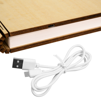 GLOBOSTAR® BOOKDECO 79635 Μοντέρνο Επιτραπέζιο Φωτιστικό Πορτατίφ LED 4W 350lm 180° DC 5V με USB 2.0 & Επαναφορτιζόμενη Μπαταρία Li-ion 3.2V 1000mAh IP20 Θερμό Λευκό 2700K - Μπεζ - Μ21.5 x Π16.5 x Υ2.2cm - 2 Χρόνια Εγγύηση