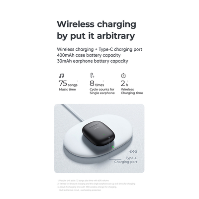 GloboStar® 87055 JOYROOM Originals JR-T13 Bilateral TWS Earphones με Θήκη Φόρτισης True Wireless Bluetooth V5.0 Binaural Συμβατό με iOS & Android Μαύρο