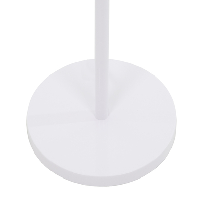 GloboStar® CEDAR 00828 Μοντέρνο Επιδαπέδιο Φωτιστικό Μονόφωτο 1 x E27 IP20 Λευκό Μέταλλο, Λευκό Ύφασμα με Μπεζ Ξύλο - Μ40 x Π40 x Υ148cm