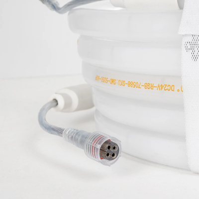 GLOBOSTAR® TUBARE 70588 Ταινία Neon Flex LED 18W/m 1260lm/m 360° DC 24V Αδιάβροχο IP68 60 x SMD 5050 Chip/m Πολύχρωμο RGB Dimmable - Μ500 x Π2.1 x Υ2.1cm - Ρολό 5 Μέτρων - 2 Χρόνια Εγγύηση