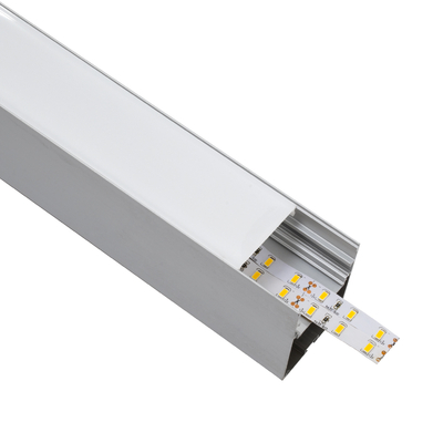 GloboStar® SURFACEPENDANT-PROFILE 70826-3M Προφίλ Αλουμινίου - Βάση & Ψύκτρα Ταινίας LED με Λευκό Γαλακτερό Κάλυμμα - Επιφανειακή & Κρεμαστή Χρήση - Πατητό Κάλυμμα - Ασημί - 3 Μέτρα - Μ300 x Π5 x Υ7cm