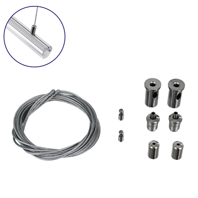 GLOBOSTAR® SUSPENSION 70898 Σύστημα Κρέμασης με 2 Ρυθμιζόμενες Ντίζες & Εξαρτήματα Ειδικό για Προφίλ Αλουμινίου - Μ1 x Π1 x Υ100cm