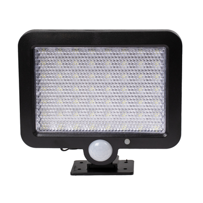 GLOBOSTAR® ZETA 71458 Προβολέας με Ανιχνευτή PIR / Αισθητήρα Κίνησης LED 20W 1000lm 120° DC 5V με Φωτοβολταϊκό Panel 5V 1W & Επαναφορτιζόμενη Μπαταρία Li-ion 3.2V 2400mAh Αδιάβροχο IP65 Ψυχρό Λευκό 6000K - Sanan SMD Chip - Μαύρο - Μ15 x Π3.5 x Υ13cm - 2 Χρόνια Εγγύηση