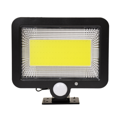 GLOBOSTAR® ZETA 71460 Προβολέας με Ανιχνευτή PIR / Αισθητήρα Κίνησης LED 20W 1000lm 120° DC 5V με Φωτοβολταϊκό Panel 5V 1W & Επαναφορτιζόμενη Μπαταρία Li-ion 3.2V 2400mAh Αδιάβροχο IP65 Ψυχρό Λευκό 6000K - Sanan COB Chip - Μαύρο - Μ15 x Π3.5 x Υ13cm - 2 Χρόνια Εγγύηση
