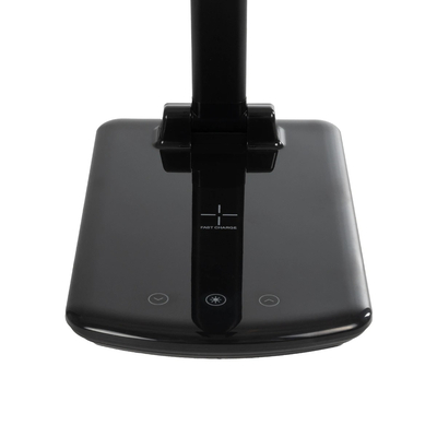 GLOBOSTAR® ONO 76533 Μοντέρνο Επιτραπέζιο Φωτιστικό Γραφείου με Ασύρματη Φόρτιση 10W 2A LED 3.5W 350lm 120° DC 5V με USB-C IP20 Ρυθμιζόμενο Λευκό CCT με Αφή 2700K/4500K/6000K Dimmable - Sanan SMD Chip - Μαύρο - Μ18 x Π12 x Υ36cm - 2 Χρόνια Εγγύηση