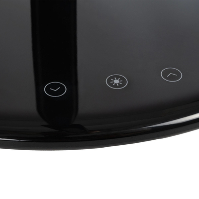 GLOBOSTAR® ONO 76533 Μοντέρνο Επιτραπέζιο Φωτιστικό Γραφείου με Ασύρματη Φόρτιση 10W 2A LED 3.5W 350lm 120° DC 5V με USB-C IP20 Ρυθμιζόμενο Λευκό CCT με Αφή 2700K/4500K/6000K Dimmable - Sanan SMD Chip - Μαύρο - Μ18 x Π12 x Υ36cm - 2 Χρόνια Εγγύηση