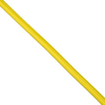 GloboStar® 77606 Στρογγυλό Υφασμάτινο Καλώδιο 1m 2 x 0.75mm² Κίτρινο