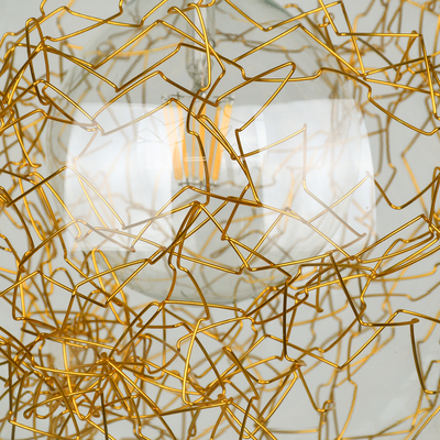 GLOBOSTAR® LAMP 00808 Μοντέρνο Κρεμαστό Φωτιστικό Οροφής με Ντουί 1 x E27 AC 220-240V IP20 - Πολύχρωμο - Μ30 x Π30 x Υ52cm