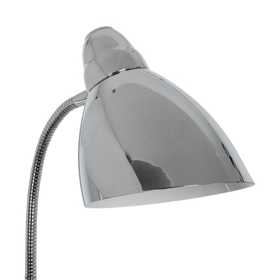 GloboStar® VERSA 00831 Μοντέρνο Επιδαπέδιο Φωτιστικό Μονόφωτο 1 x E27 IP20 Ασημί Μέταλλο με Μαύρο Μάρμαρο - Μ15 x Π15 x Υ155cm