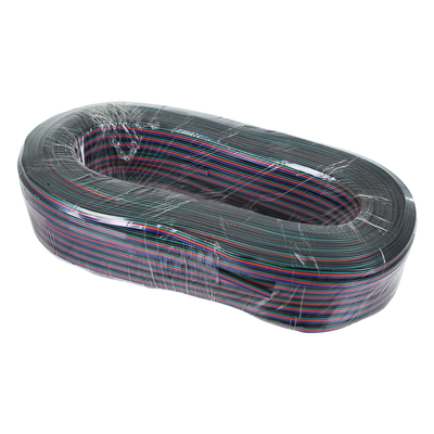 GLOBOSTAR® STRIPART 70736 Εύκαμπτο Πλακέ Καλώδιο Τροφοδοσίας για Πολύχρωμη RGB Ταινία LED 4Pin 4 x 0.25mm² IP20 - Μ100 x Π0.1 x Υ1cm