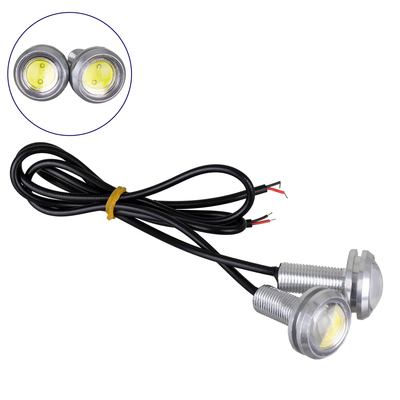 GLOBOSTAR® PLATELIGHT 81633 Φως Πινακίδας & DRL LED 3W/6W 270lm/540lm 120° DC 12V Αδιάβροχο IP65 Ψυχρό Λευκό 6000K - Μαύρο - Μ2.2 x Π3.3 x Υ2.2cm / Q0.5cm - Πακέτο 2 Τεμαχίων - 1 Χρόνο Εγγύηση