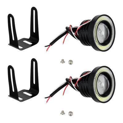 GLOBOSTAR® MOTOFLOOD 81634 Προβολάκι LED 30W/60W 3200lm/6400lm 45° DC 12V Αδιάβροχο IP65 Ψυχρό Λευκό 6000K - CREE COB Chip - Μ8.8 x Π8.8 x Υ7cm - Πακέτο 2 Τεμαχίων - 2 Χρόνια Εγγύηση