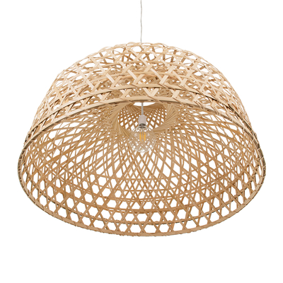 GLOBOSTAR® MANGEA 00717 Boho Κρεμαστό Φωτιστικό Οροφής με Ντουί 1 x E27 AC 220-240V IP20 - Μπεζ - Μ100 x Π100 x Υ59cm