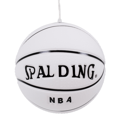 GLOBOSTAR® SPALDING NBA 01031 Παιδικό Κρεμαστό Φωτιστικό Οροφής με Ντουί 1 x E27 AC 220-240V IP20 - Λευκό & Μαύρο - Μ25 x Π25 x Υ25cm