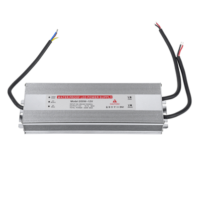 GLOBOSTAR® LUMIWATER 73054 Τροφοδοτικό/Μετασχηματιστής SELV 200W 16.7A DC 12V Αδιάβροχο IP67 - AC 220-240V σε DC 12V - Μ24.5 x Π7.5 x Υ4cm - 3 Χρόνια Εγγύηση