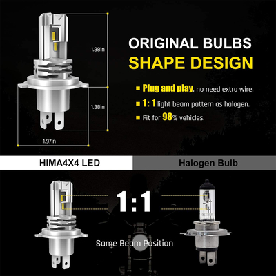 GLOBOSTAR® LEDKITM4 81665 Λάμπα H4 CANbus LED 20W/40W 3200lm/6400lm 360° DC 12-24V Αδιάβροχο IP65 Ψυχρό Λευκό 6000K - CREE COB Chip - Μ4.7 x Π4.7 x Υ8.2cm - Πακέτο 2 Τεμαχίων - 2 Χρόνια Εγγύηση