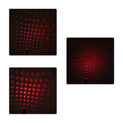 GloboStar® 81846 Διακοσμητικό Φωτιστικό Ειδικών Φωτορυθμικών Εφέ PARTY Disco LASER DC 5V με Καλώδιο Τροφοδοσίας USB Κόκκινο IP20 Μ1.4 x Π1.4 x Υ27cm