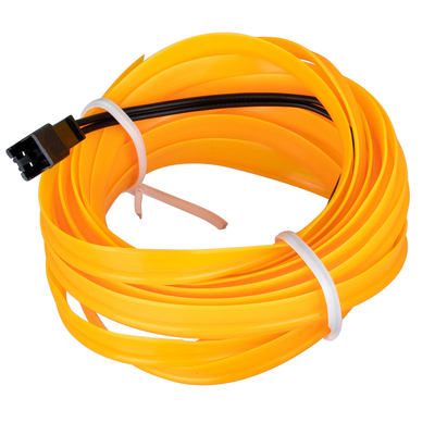 GLOBOSTAR® ELWIRE 82208 Κιτ Διακοσμητικού Φωτισμού Αυτοκινήτου LED 1.2W 84lm 360° DC 12V Αδιάβροχο IP65 Κίτρινο - Μ300 x Π1 x Υ0.3cm - 1 Χρόνο Εγγύηση