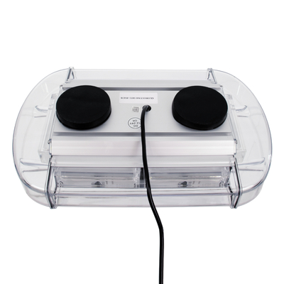 GloboStar® 85177 PRO Series Φάρος Σήμανσης Οχήματος Οδικής Βοήθείας για Αυτοκίνητα & Φορτηγά 6 Προγραμμάτων Φωτισμού STROBE LED COB 60W DC 10-30V Αδιάβροχος IP66 Πορτοκαλί